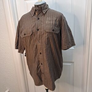 Harley-Davidson Men's Brown Pinstripe Shirt